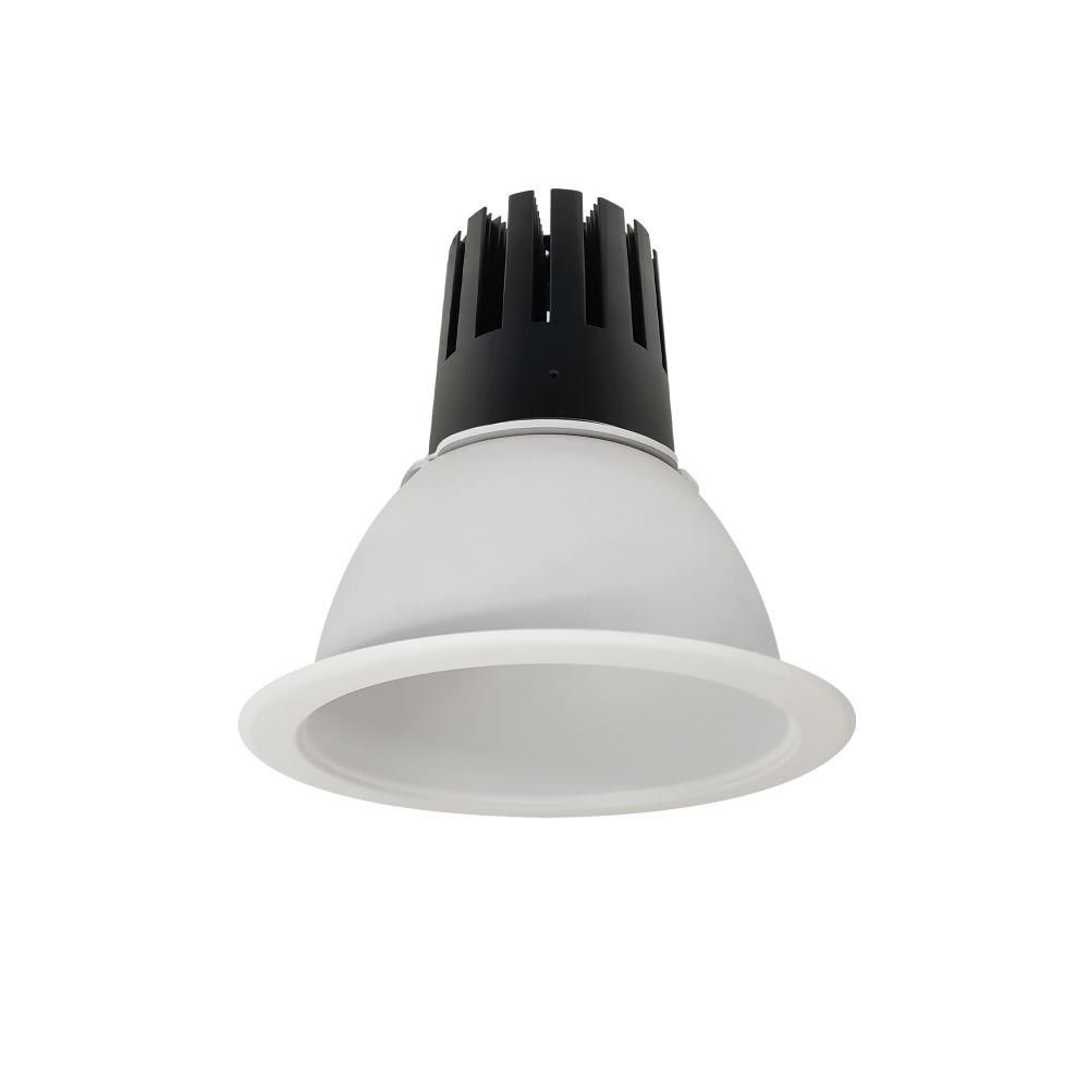 6" Sapphire III Round Open Reflector, 5500lm, 2700K, Flood Optic, Matte Powder White
