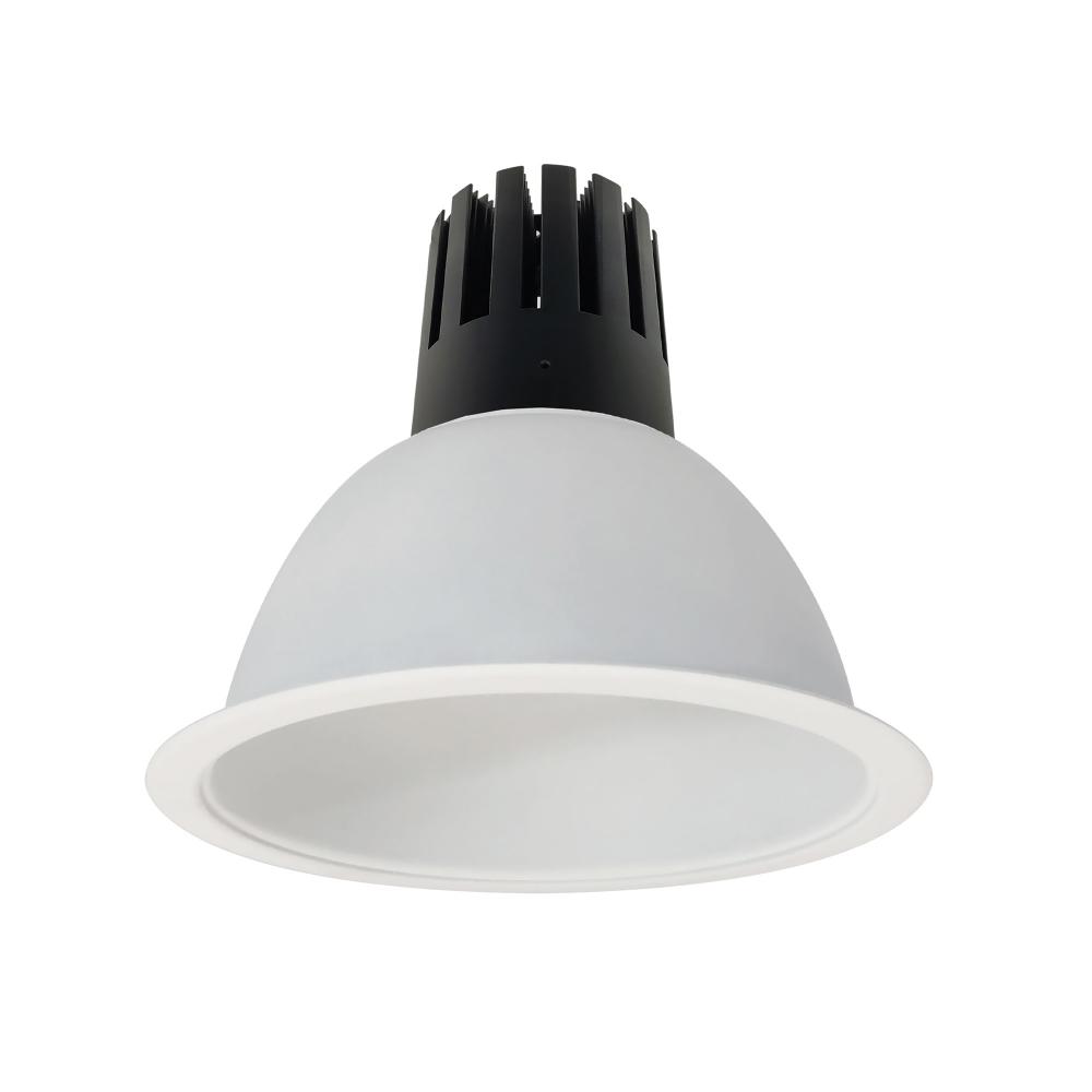 8" Sapphire III Round Open Reflector, 4500lm, 4000K, Flood Optic, Matte Powder White