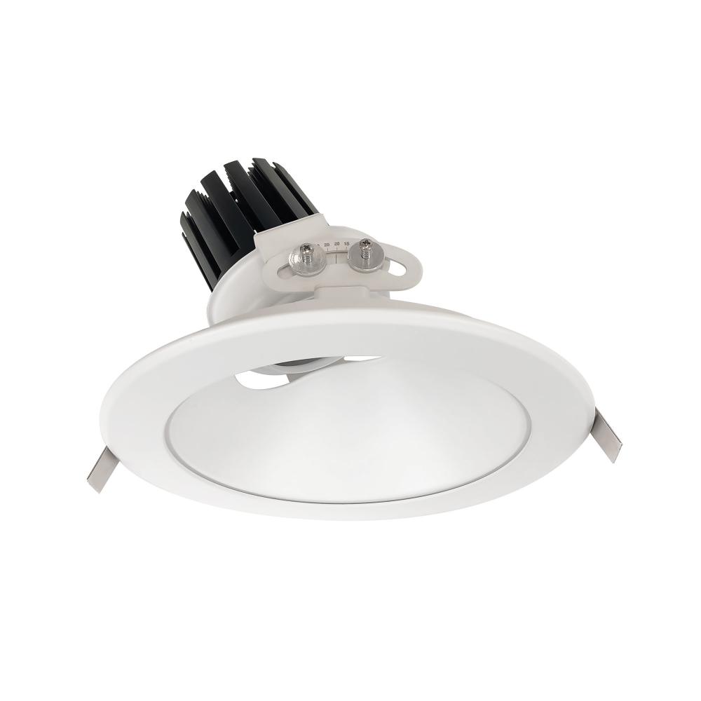 8" Sapphire III Round Adjustable Reflector, 2500lm, 3000K, Narrow Flood Optic, Matte Powder