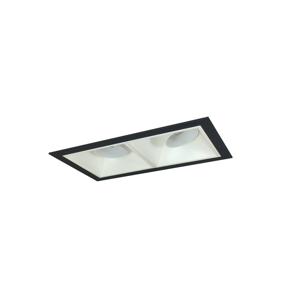 Iolite MLS 2-Head Trim Kit, Black Flange, 3000K, 1000lm, MPW Adj. Snoot/Wall Wash Trims