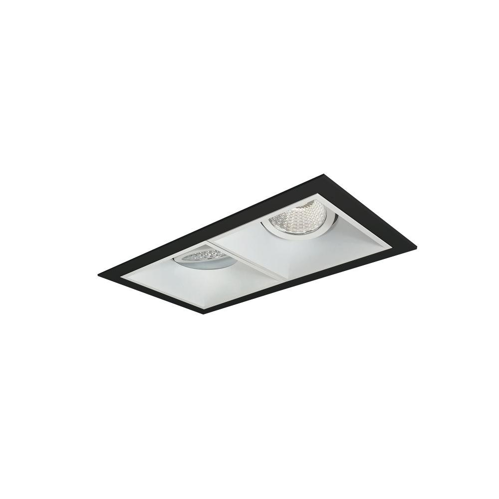 Iolite MLS 2-Head Trim Kit, Black Flange, 3000K, 1000lm, MPW Adj. Snoot/Fixed Downlt. Trims