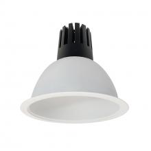 Nora NC3-81L540FMPW - 8" Sapphire III Round Open Reflector, 4500lm, 4000K, Flood Optic, Matte Powder White