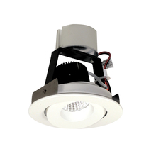 Nora NIR-4RG50XMPW - 4" Iolite LED Round Adjustable Gimbal Retrofit, 800lm / 12W, 5000K, Matte Powder White Finish