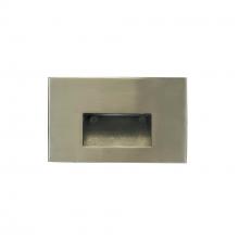 Nora NSW-740/40BN - Ari LED Step Light w/ Horizontal Wall Wash Face Plate, 30lm, 2.5W, 90+ CRI, 4000K, Brushed Nickel,