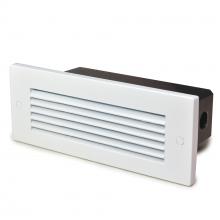 Nora NSW-841/32W - Brick Die-Cast LED Step Light w/ Horizontal Louver Face Plate, 118lm, 4.6W, 3000K, White, 120V-277V,