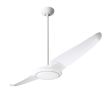 Modern Fan Co. IC2-GW-56-NK-NL-WC - IC/Air (2 Blade ) Fan; Gloss White Finish; 56" Nickel Blades; No Light; Wall Control