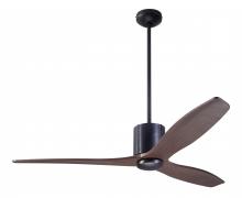 Modern Fan Co. LLX-DBBK-54-MG-NL-WC - LeatherLuxe DC Fan; Dark Bronze Finish with Black Leather; 54" Mahogany Blades; No Light; Wall C