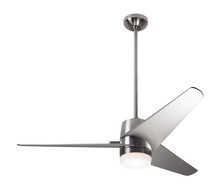 Modern Fan Co. VEL-BN-48-WH-853-WC - Velo DC Fan; Bright Nickel Finish; 48" White Blades; 17W LED; Wall Control