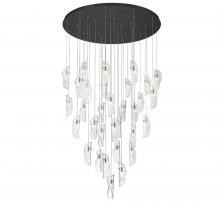 Lib & Co. US 10169-017-02 - Sorrento, 32 Light LED Grand Chandelier, Clear, Black Canopy