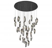 Lib & Co. US 10169-019-02 - Sorrento, 32 Light LED Grand Chandelier, Smoke, Black Canopy