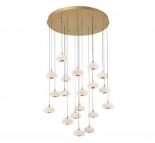 Lib & Co. US 10196-030 - Adelfia, 19 Light Round LED Chandelier, Painted Antique Brass