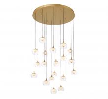 Lib & Co. US 10214-030 - Manarola, 19 Light Round LED Chandelier, Painted Antique Brass