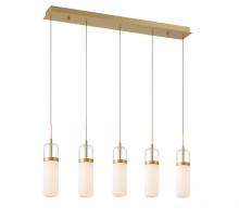 Lib & Co. US 10226-030 - Verona, 5 Light Linear LED Chandelier, Painted Antique Brass