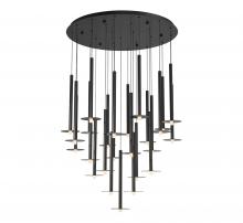 Lib & Co. US 12105-02 - Piatto, 25 Light Round LED Chandelier, Matte Black
