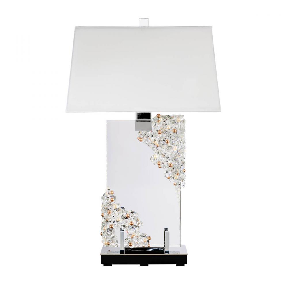 Auroa 2 Light 120V Table Lamp in Polished Chrome with Clear Radiance Crystal