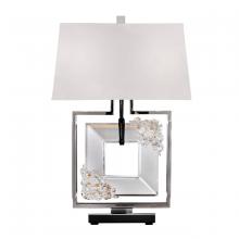 Schonbek Forever SJ2330-RBL702R - Eva 2 Light 120V Table Lamp in Polished Chrome with Clear Radiance Crystal and Black Rope