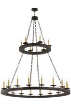 Meyda Green 158584 - 61" Wide Loxley 24 Light Two Tier Chandelier