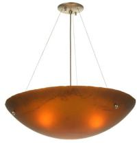 Meyda Green 81501 - 24"W Metro Fusion Espresso Inverted Pendant