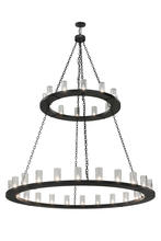 2nd Avenue Designs Green 164615 - 72"W Loxley 36 LT Two Tier Chandelier