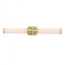 Artcraft AC11773WB - Positano - 2-Light Bathroom Vanity Light - White Glass/Satin Brass
