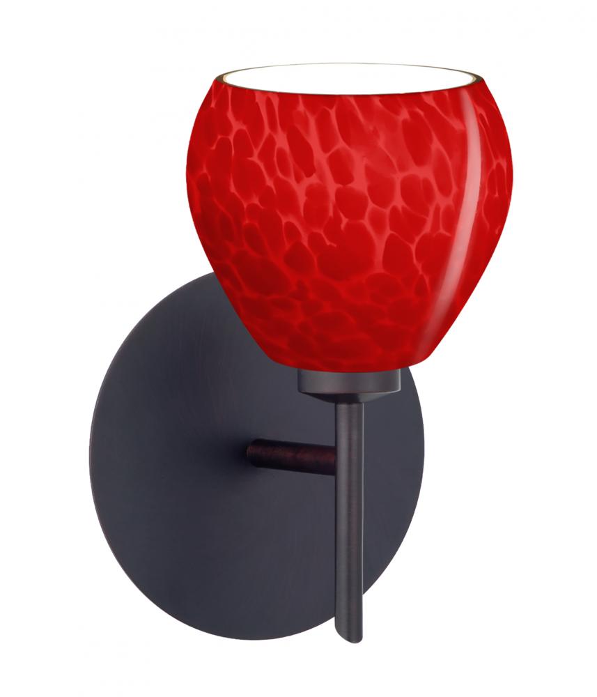 Besa, Tay Tay Mini Sconce, Red Cloud, Bronze Finish, 1x40W G9 Base