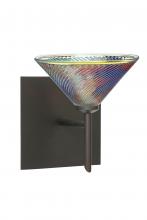 Besa Lighting 1SW-550493-BR-SQ - Besa Wall With SQ Canopy Swirl Bronze Dicro Swirl 1x40W G9