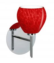 Besa Lighting 1SW-5605RC-CR - Besa, Tay Tay Mini Sconce, Red Cloud, Chrome Finish, 1x40W G9 Base