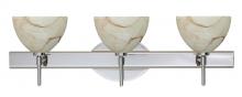 Besa Lighting 3SW-467983-LED-CR - Besa Wall Brella Chrome Mocha 3x5W LED
