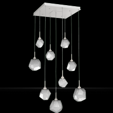 Hammerton CHB0039-09-BS-S-C01-L1 - Gem Square 9pc Multi-Pendant
