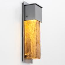 Hammerton ODB0040-16-SB-BG-G1 - Outdoor Short Square Cover Sconce with Glass
