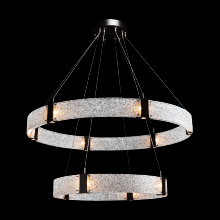 Hammerton CHB0042-2B-BB-SG-CA1-L1 - Two Tier Parallel Ring Chandelier-2B-Burnished Bronze