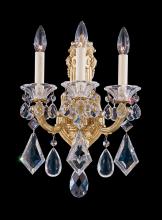 Schonbek 1870 5071-22R - La Scala 3 Light 120V Wall Sconce in Heirloom Gold with Radiance Crystal