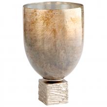 Cyan Designs 09770 - Tassilo Vase Nickel And Ocean Glass - Small