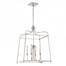 Crystorama 2244-PN_NOSHADE - Libby Langdon for Crystorama Sylvan 4 Light Polished Nickel Chandelier