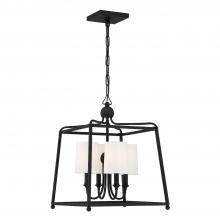 Crystorama 2245-BF - Libby Langdon for Crystorama Sylvan 4 Light Black Forged Mini Chandelier