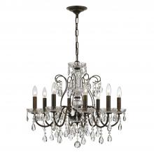 Crystorama 3028-EB-CL-MWP - Butler 8 Light Hand Cut Crystal English Bronze Chandelier