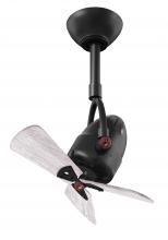 Matthews Fan Company DI-BK-WDBW - Diane oscillating ceiling fan in Matte Black finish with solid barn wood blades.