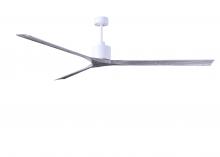 Matthews Fan Company NKXL-MWH-BW-90 - Nan XL 6-speed ceiling fan in Matte White finish with 90” solid barn wood tone wood blades