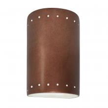 Justice Design Group CER-0995-ANTC-LED1-1000 - Small LED Cylinder w/ Perfs - Open Top & Bottom