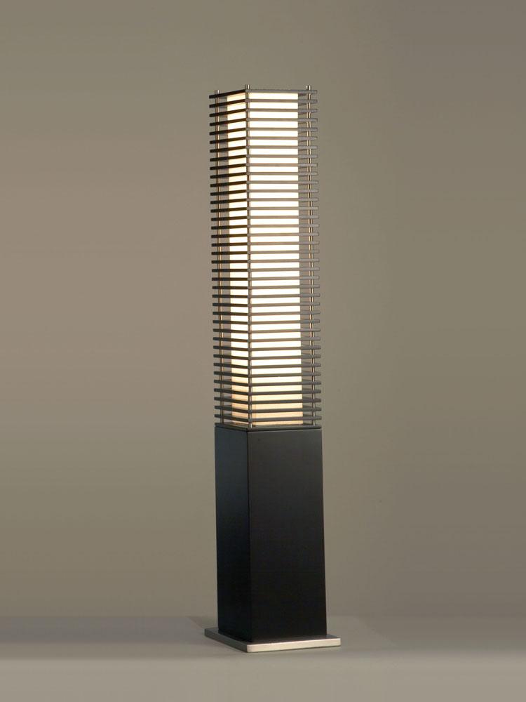 NOVA of California Kimura Contemporary Floor Lamp, Square Shade, MDF Wood, Steel and Linen, 54 inche