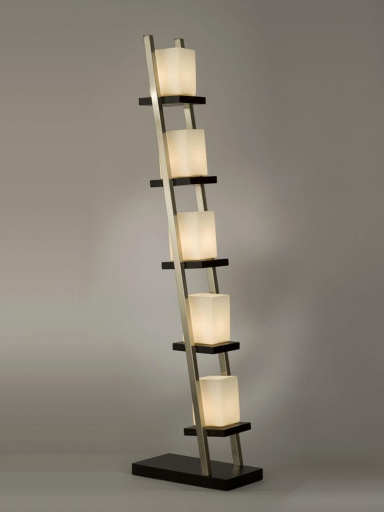 Nova Of California Escalier Contemporary Floor Lamp Square Shade