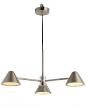 Nova 3411601SN - Cove 3-Lite Chandelier in Satin Nickel