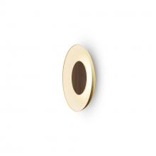 Koncept Inc RMW-09-SW-OWT-HW+18BD-GMW - Ramen Wall Sconce 9" (Oiled Walnut) with 18" back dish (Gold w/ Matte White Interior)
