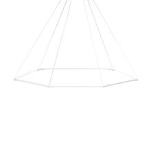 Koncept Inc ZBP-24-H-SW-MWT-CNP - Z-Bar Pendant Medium Honeycomb, Soft Warm, Matte White, 52" x 45"