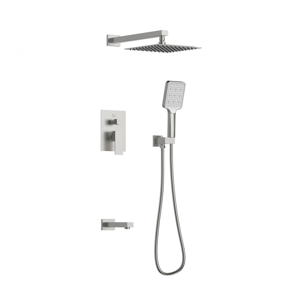 Shower Room Faucet 19-7/64" × 78" brushed nickel