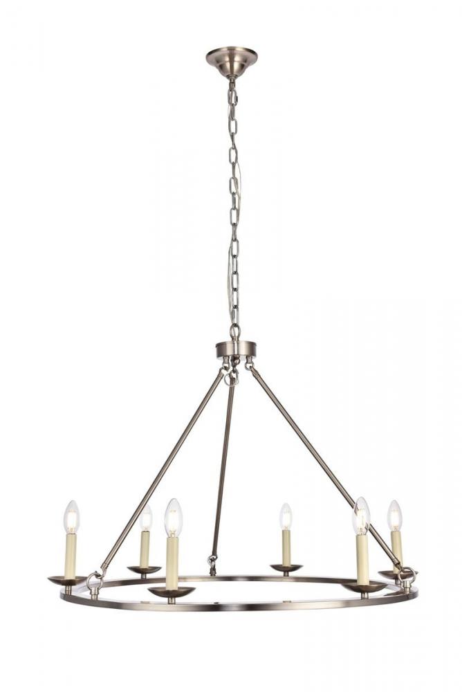 Maine HangD32.4"H23.25"L6BurnishedNickel