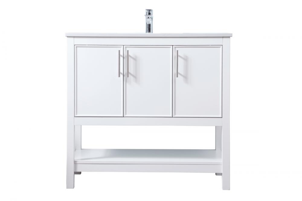Vanity Cabinet 3Dr W36''xD19''xH34" White