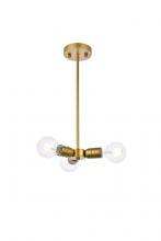 Elegant LD2337BR - Reyes Pendant Lamp D7.5"H1.7" Brass