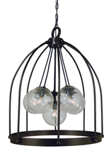 Framburg 4836 SP - 6-Light Satin Pewter Jupiter Chandelier