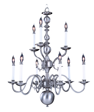 Framburg 9129 SP - 9-Light Satin Pewter Jamestown Dining Chandelier